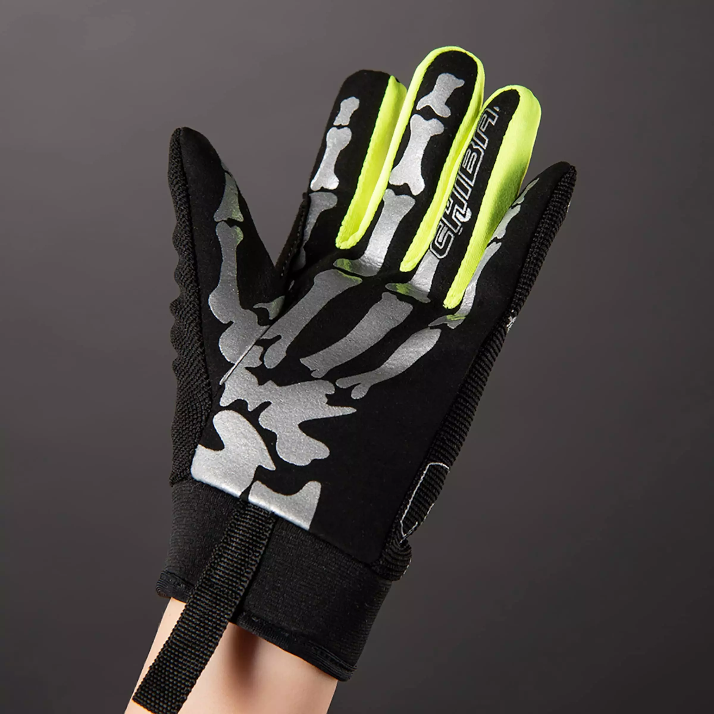 CHIBA Bones Kids Full Finger Cycling Gloves 8 CHIBA Bones Kids Full Finger Cycling Gloves - Image 8