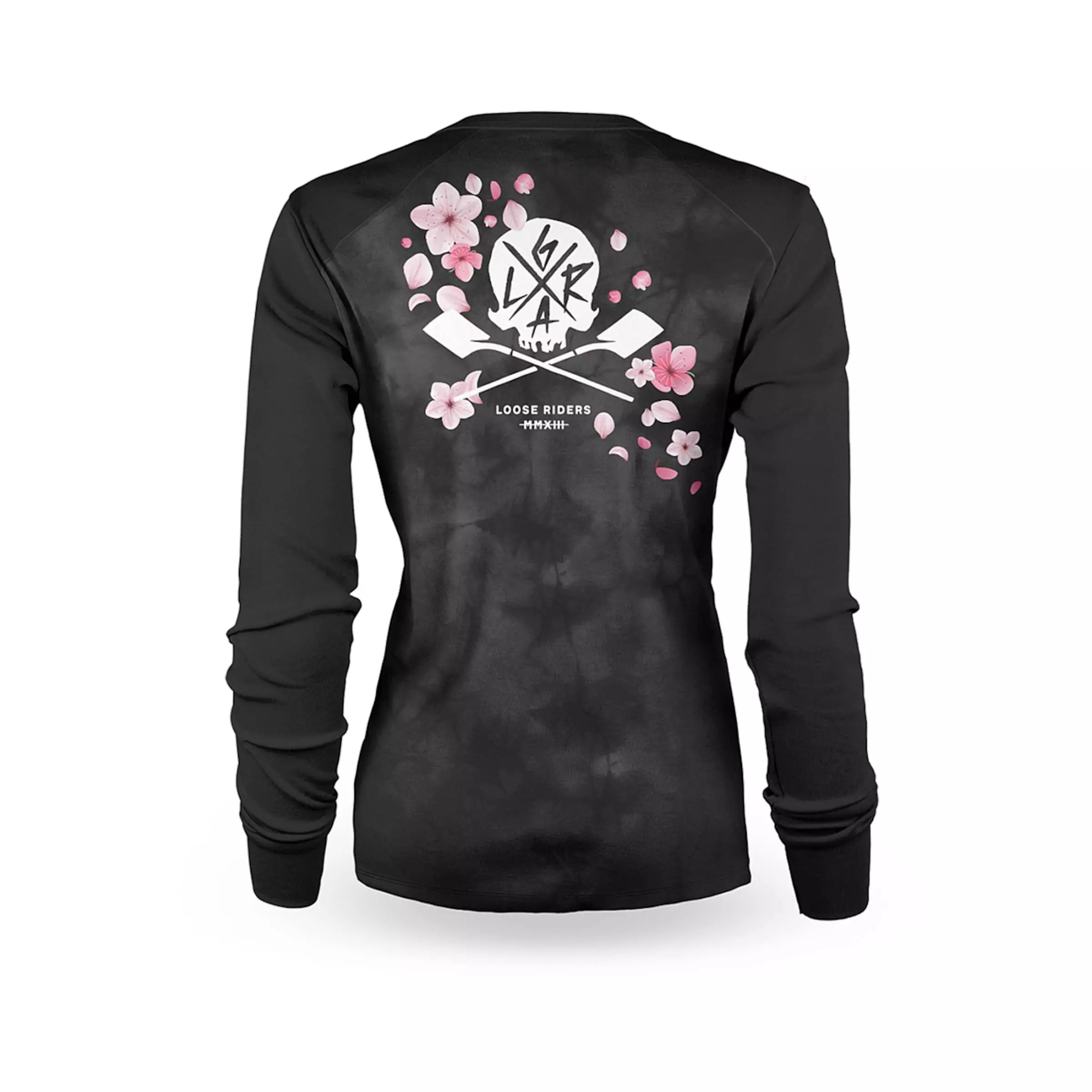 Loose Riders SAKURA SKULL Ladies Long-sleeved MTB Bike Shirt 2 Loose Riders SAKURA SKULL Ladies Long-sleeved MTB Bike Shirt - Image 2
