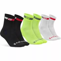 GripGrab TRICOLORE REGULAR CUT 3 PACK Socks